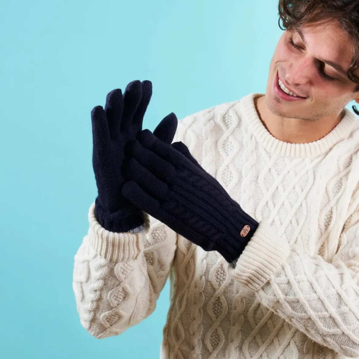 Gants Creamy gin Bleu marine