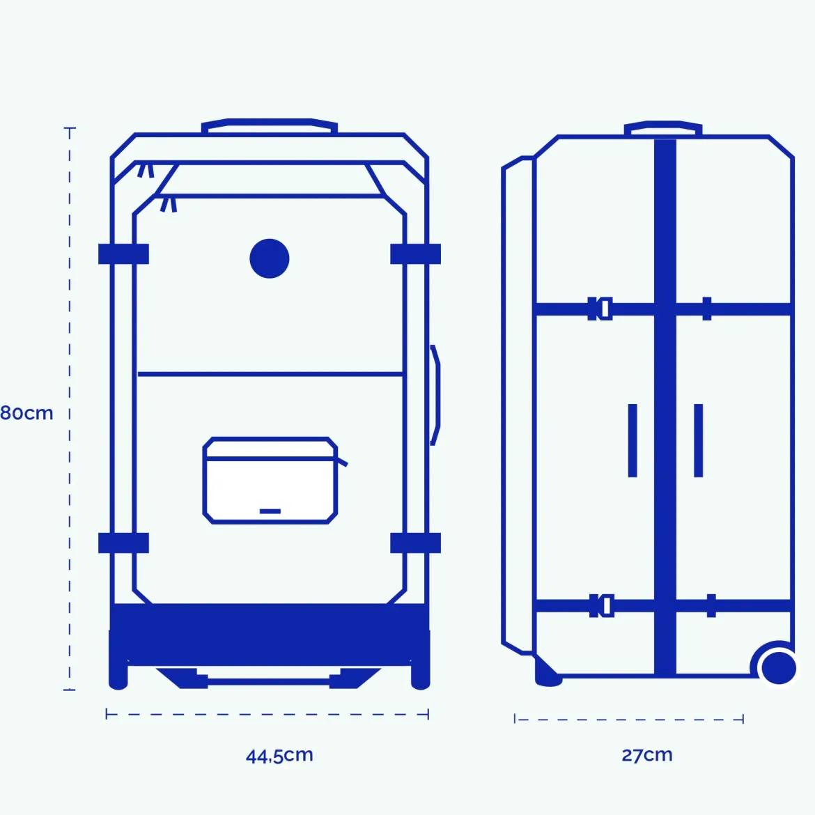 Valise souple 2 roues Large Maupiti